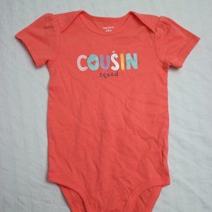 Carter's Girl's 24m Cotton Cousin Squad Onesie